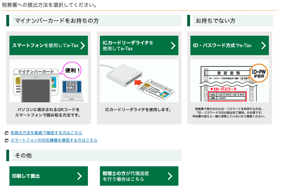 確定申告書等作成コーナー