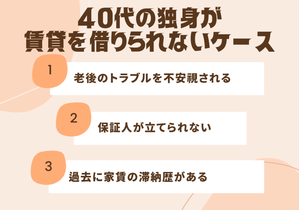 40代の独身が賃貸を借りられないケース